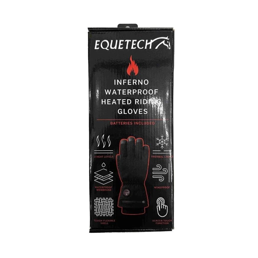Inferno Waterproof Heated Riding Gloves (Inc. 2 X Batteries) - Nags Essentials