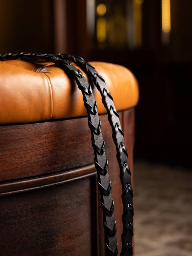 LeMieux Leather Laced Reins Brown/Silver