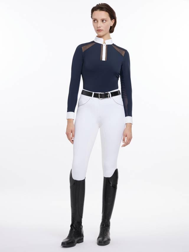 LeMieux Camille Long Sleeve Show Shirt Navy