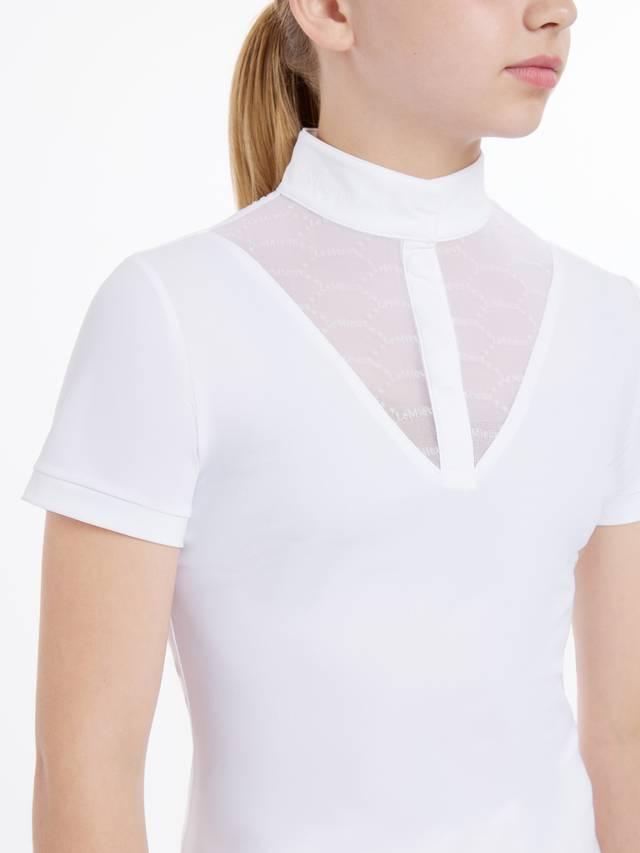 LeMieux Young Rider Eva Short Sleeve Show Shirt - White