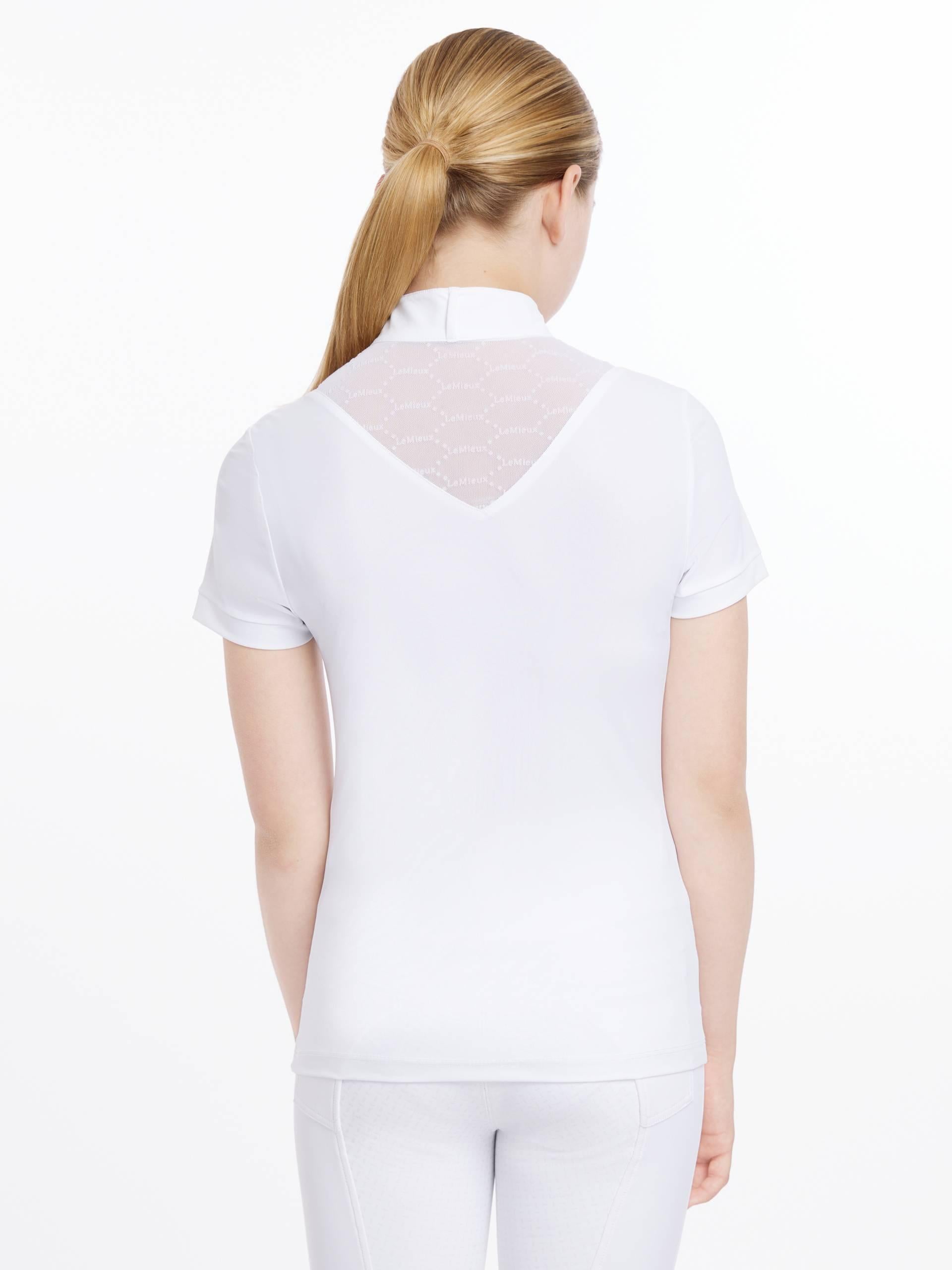 LeMieux Young Rider Eva Short Sleeve Show Shirt - White