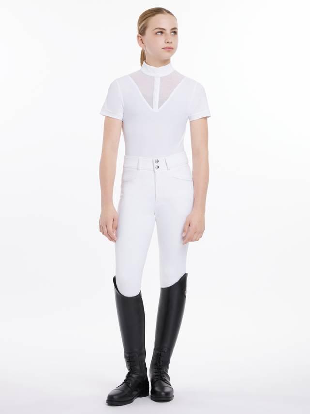 LeMieux Young Rider Eva Short Sleeve Show Shirt - White