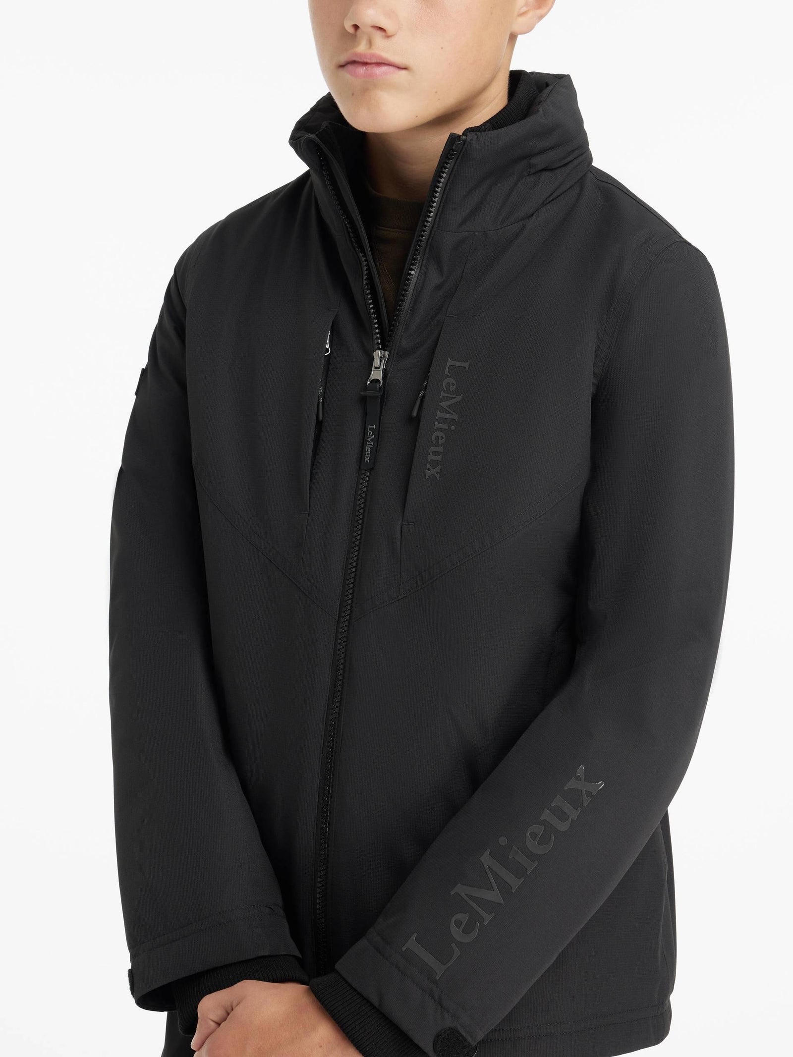 Lemieux Young Rider Boys Waterproof Team Jacket - Black