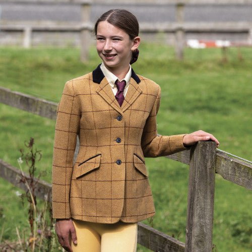 Junior Wheatley Deluxe Tweed Riding Jacket - Brown - Nags Essentials