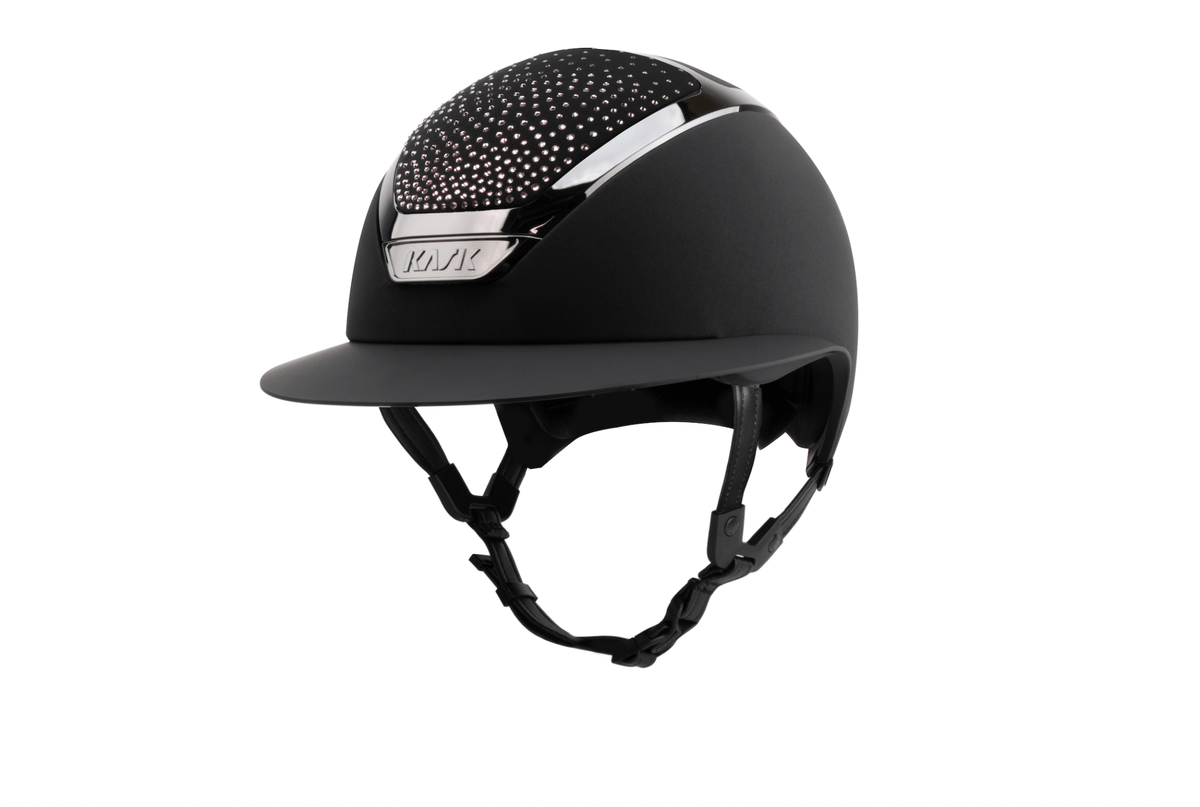Kask Star Lady Swarovski Waterfence Chrome Riding Helmet - Nags Essentials