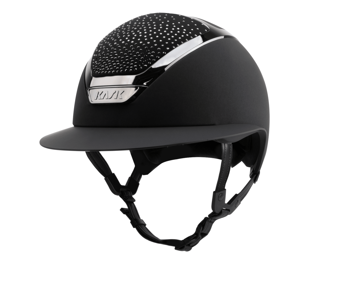 Kask Star Lady Swarovski Waterfence Chrome Riding Helmet - Nags Essentials