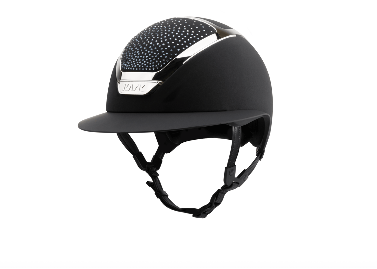 Kask Star Lady Swarovski Waterfence Chrome Riding Helmet - Nags Essentials