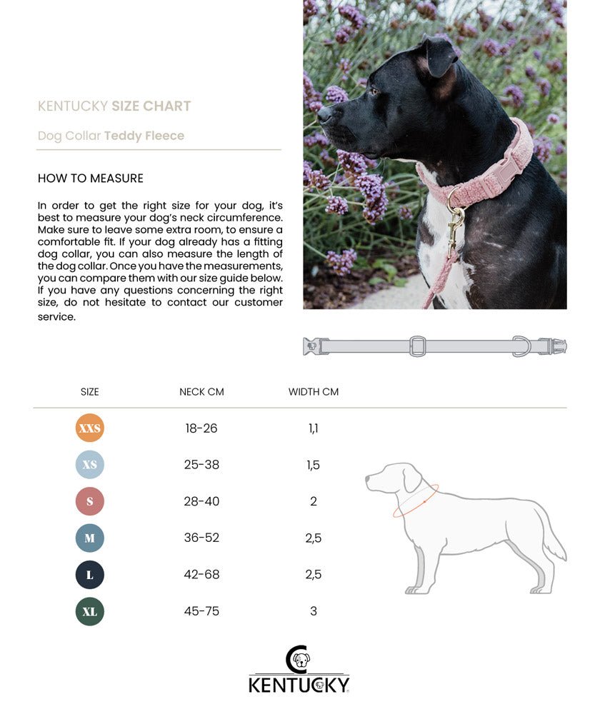 Kentucky Dog Collar Teddy Fleece – Black - Nags Essentials