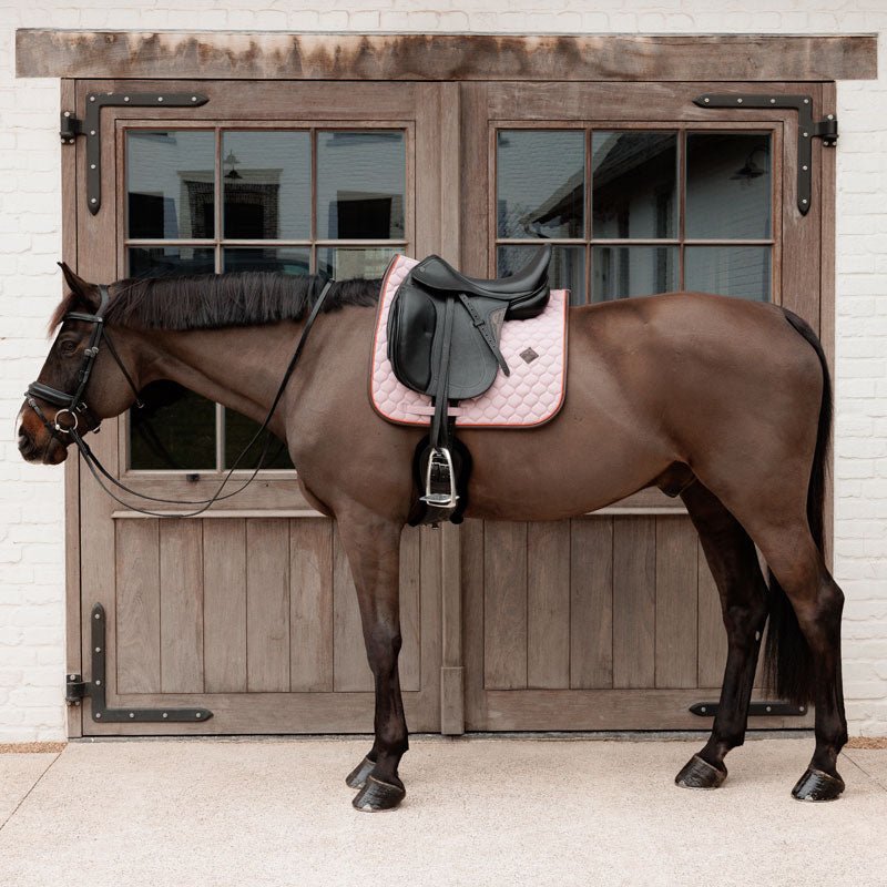 Kentucky Saddle Pad Onion Quilt Neon Leather Dressage - Nags Essentials
