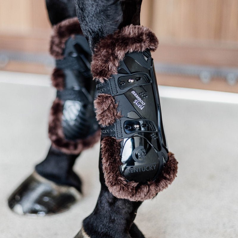 Kentucky Vegan Sheepskin Tendon Boots Bamboo Shield Elastic - Nags Essentials