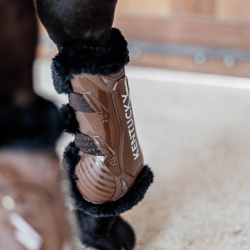Kentucky Vegan Sheepskin Tendon Boots Bamboo Shield Elastic - Nags Essentials