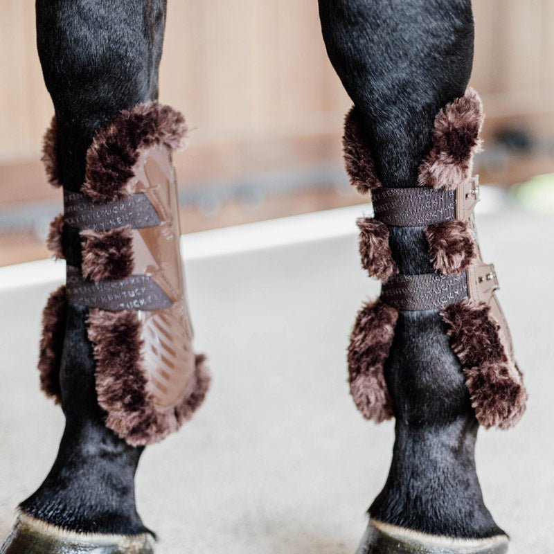 Kentucky Vegan Sheepskin Tendon Boots Bamboo Shield Elastic - Nags Essentials