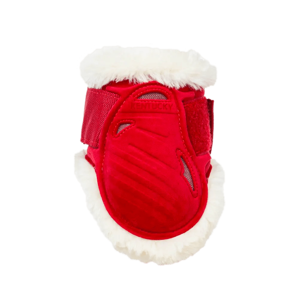 Kentucky Vegan Sheepskin Young Horse Fetlock Boots Velvet - Red - Nags Essentials