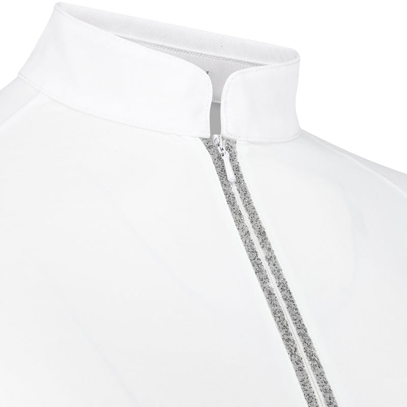 Kentucky Womens Show Shirt with Glitter Zipper Short Sleeve - Nags Essentials