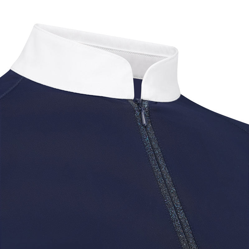 Kentucky Womens Show Shirt with Glitter Zipper Short Sleeve - Nags Essentials