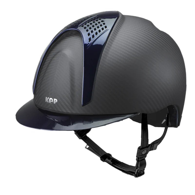 KEP Carbon E - Light Matt 2 Blue Metal Inserts Standard Peak - Nags Essentials
