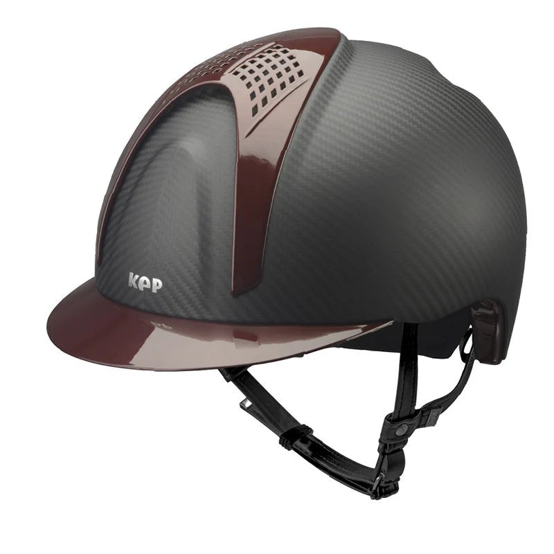 KEP Carbon E - Light Matt 2 Burgundy Metal Inserts Standard Peak - Nags Essentials