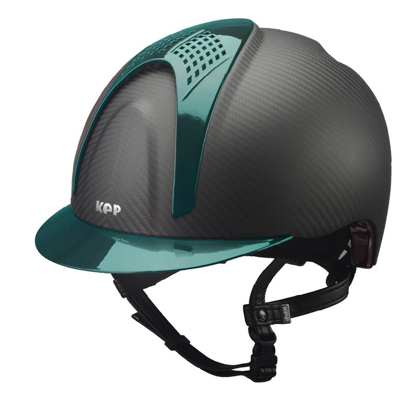 KEP Carbon E - Light Matt 2 Green Metal Inserts Standard Peak - Nags Essentials