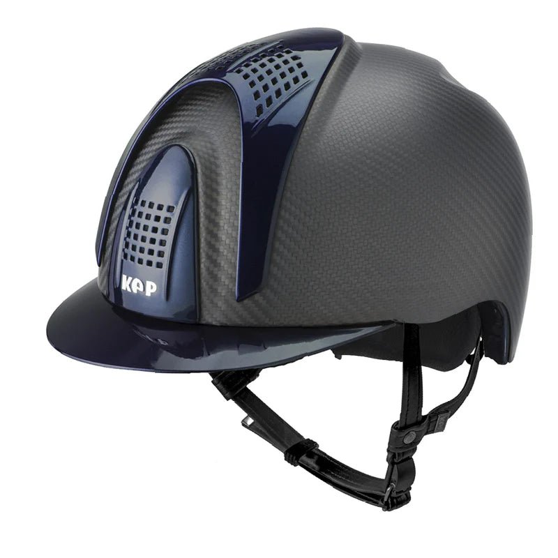 KEP Carbon E - Light Matt 3 Blue Metal Inserts Standard Peak - Nags Essentials