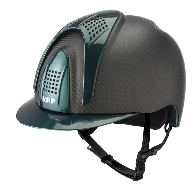 KEP Carbon E - Light Matt 3 Green Metal Inserts Standard Peak - Nags Essentials