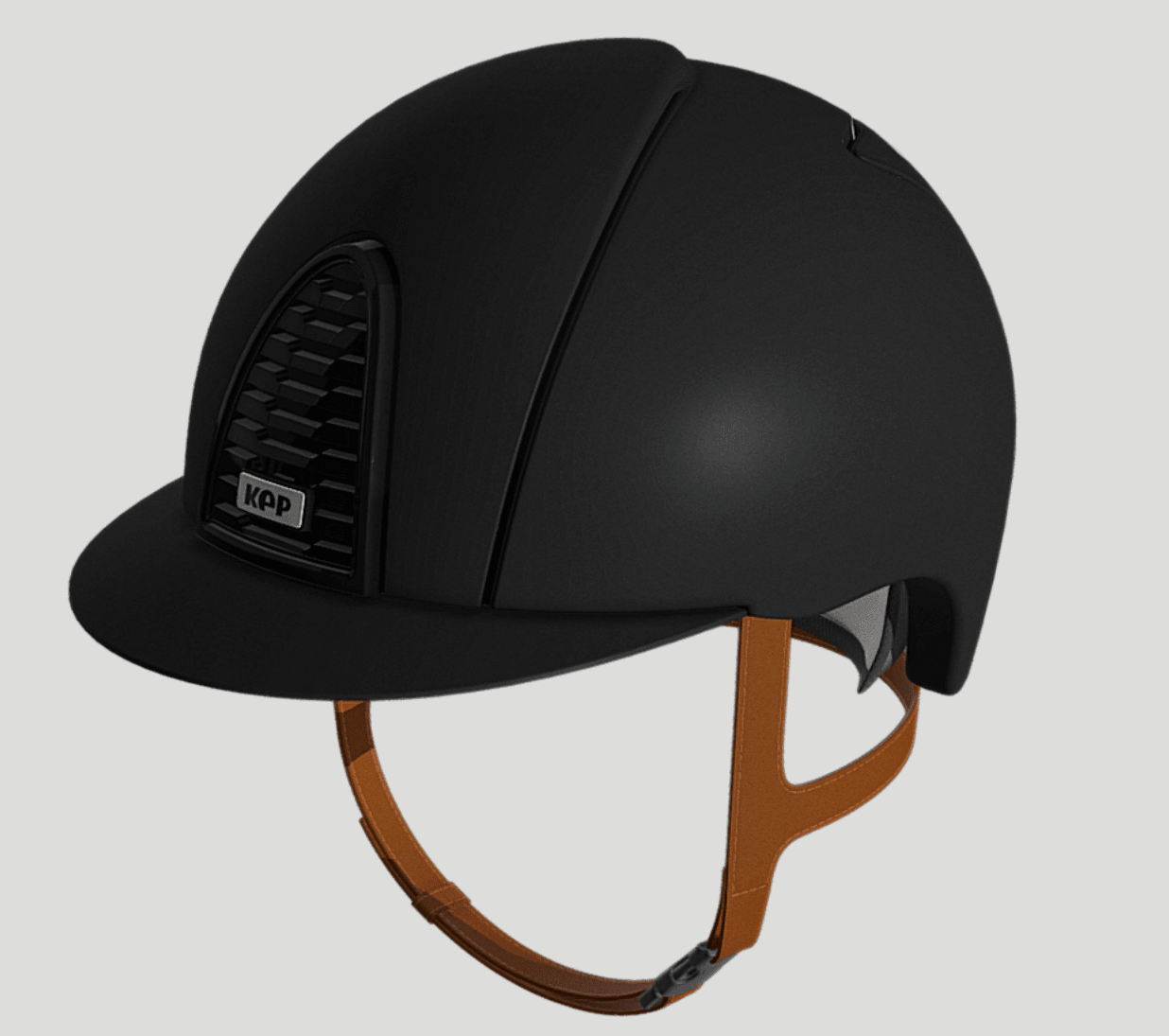 KEP Cromo 2.0 Matt Black Standard Peak with Tan Harness - Nags Essentials