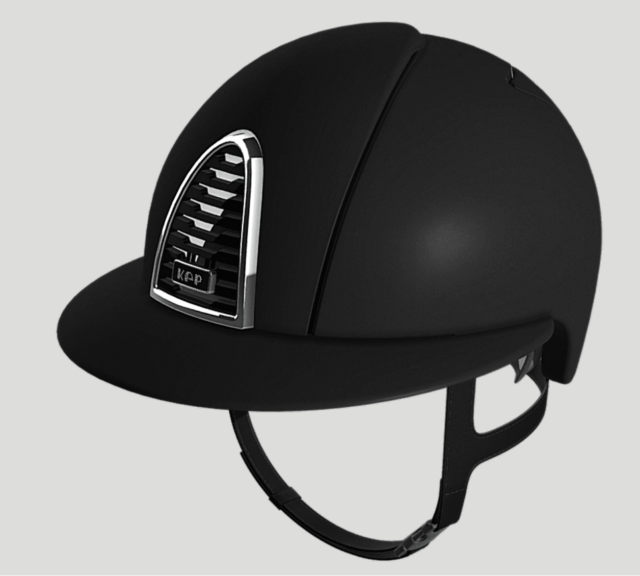 KEP Cromo 2.0 Matt Black with Black Mirrors and Crystals with Black Harness Polo Peak - Nags Essentials