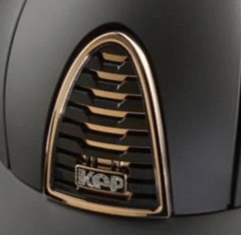 KEP Cromo 2.0 Matt Black with Rose Gold Mirror and Crystals with Black Harness Polo Peak - Nags Essentials
