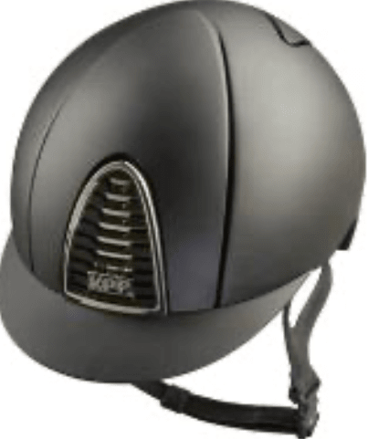 KEP Cromo 2.0 Matt Black with Silver Mirror and Crystals with Black Harness Standard Peak - Nags Essentials