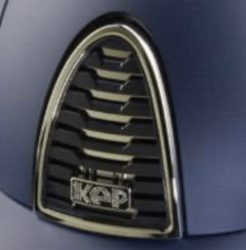 KEP Cromo 2.0 Matt Blue with Chrome Mirror and Crystals with Blue Harness Polo Peak - Nags Essentials