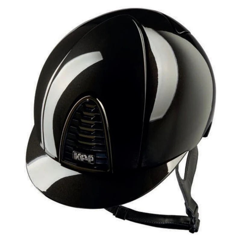 KEP Cromo 2.0 Shine Black with Black Mirrors and Crystals with Black Harness Standard Peak - Nags Essentials