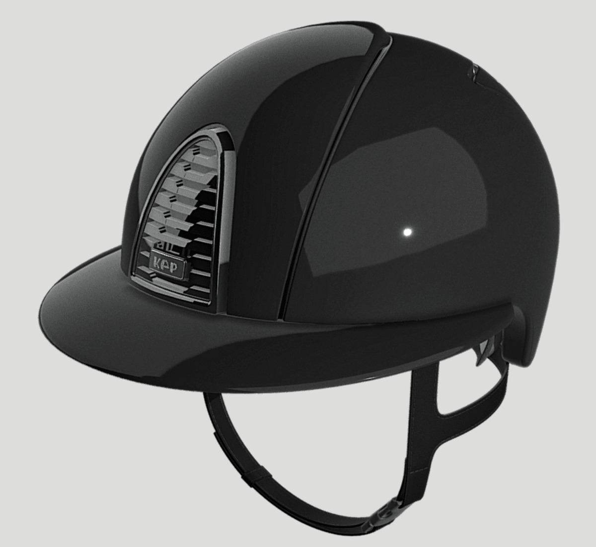 KEP Cromo 2.0 Shine Black with Chrome Mirror and Crystals with Black Harness Polo Peak - Nags Essentials