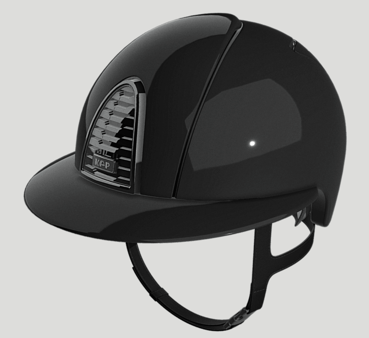 KEP Cromo 2.0 Shine Black with Chrome Mirror and Crystals with Black Harness Polo Peak - Nags Essentials