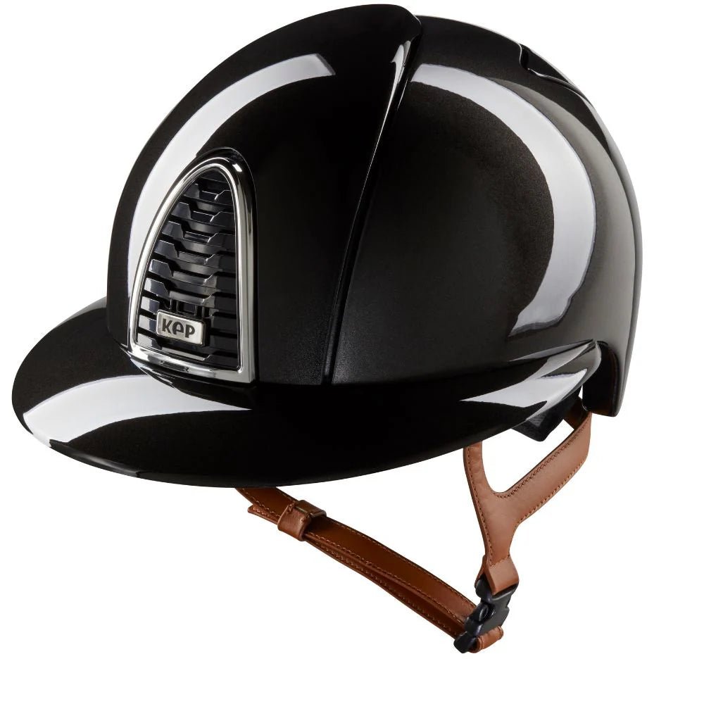 KEP Cromo 2.0 Shine Black with Tan Harness Polo Peak - Nags Essentials