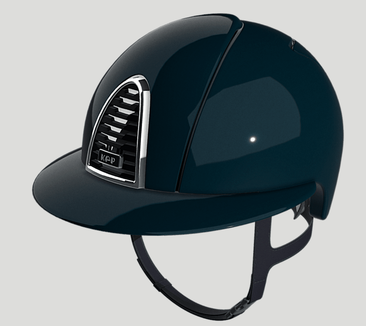 KEP Cromo 2.0 Shine Blue with Chrome Mirror and Crystals with Blue Harness Polo Peak - Nags Essentials