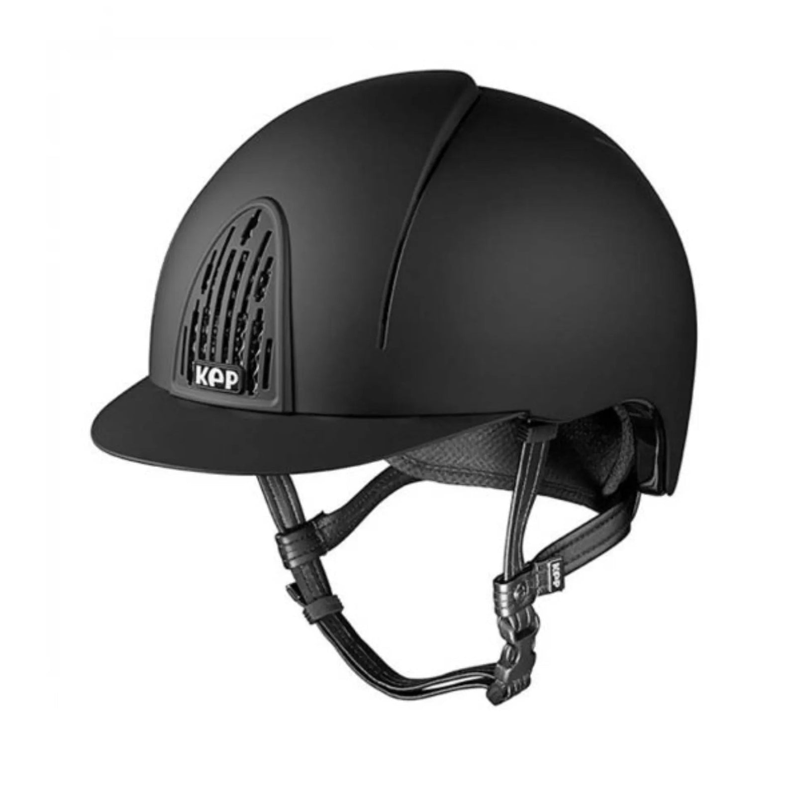 KEP Smart Matt Black with Black Harness Standard Peak - Nags Essentials