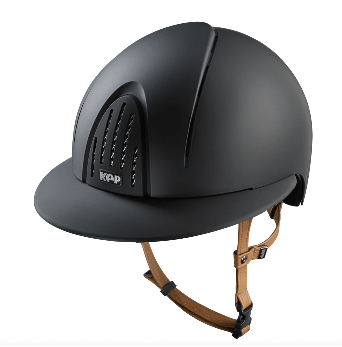 KEP Smart Nova Matt Black Polo Peak with Tan Harness - Nags Essentials