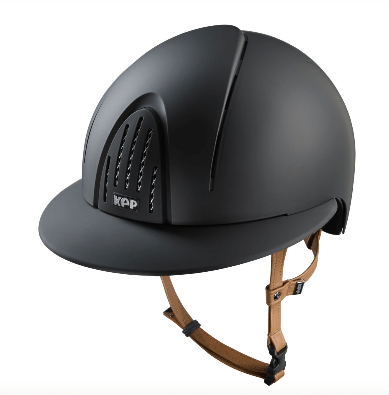 KEP Smart Nova Matt Black Polo Peak with Tan Harness - Nags Essentials