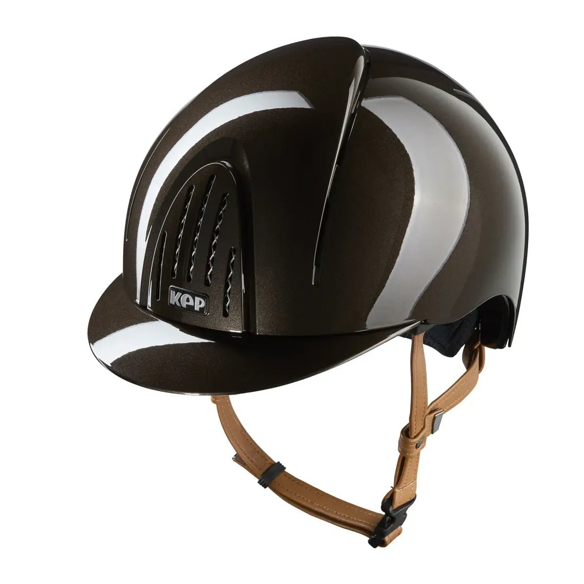 KEP Smart Nova Polish Brown with Tan Harness Standard Peak - Nags Essentials