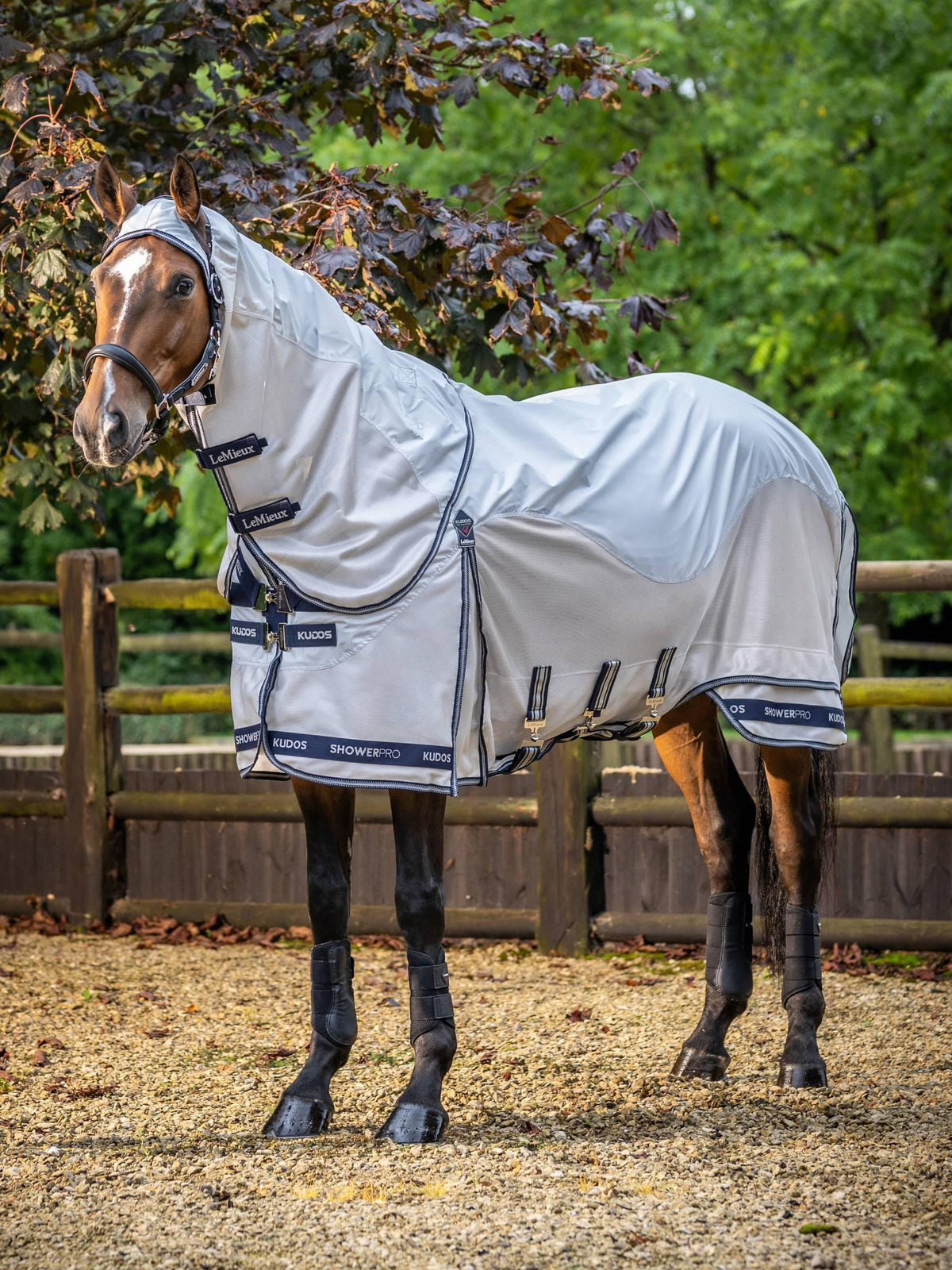 LeMieux Kudos Shower Pro Waterproof Fly Rug - Grey