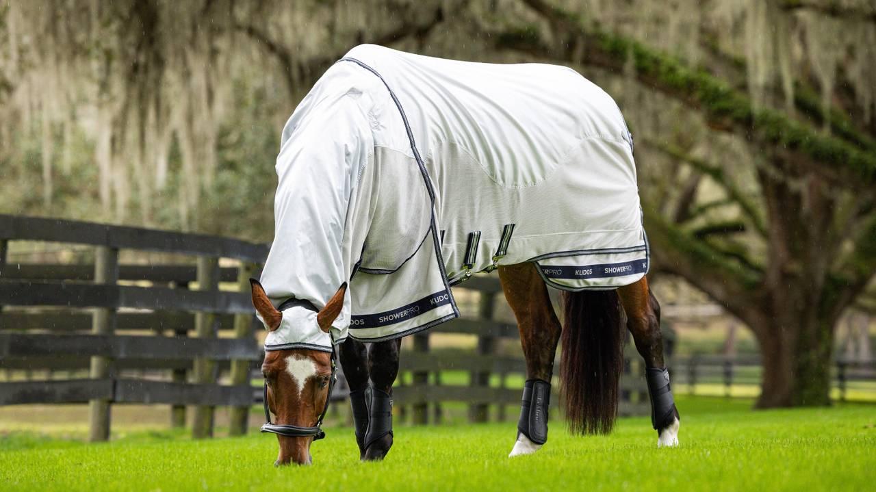 LeMieux Kudos Shower Pro Waterproof Fly Rug - Grey