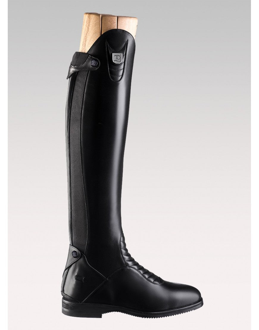 Franco Tucci Leather Tall Riding Boot Harley - Black