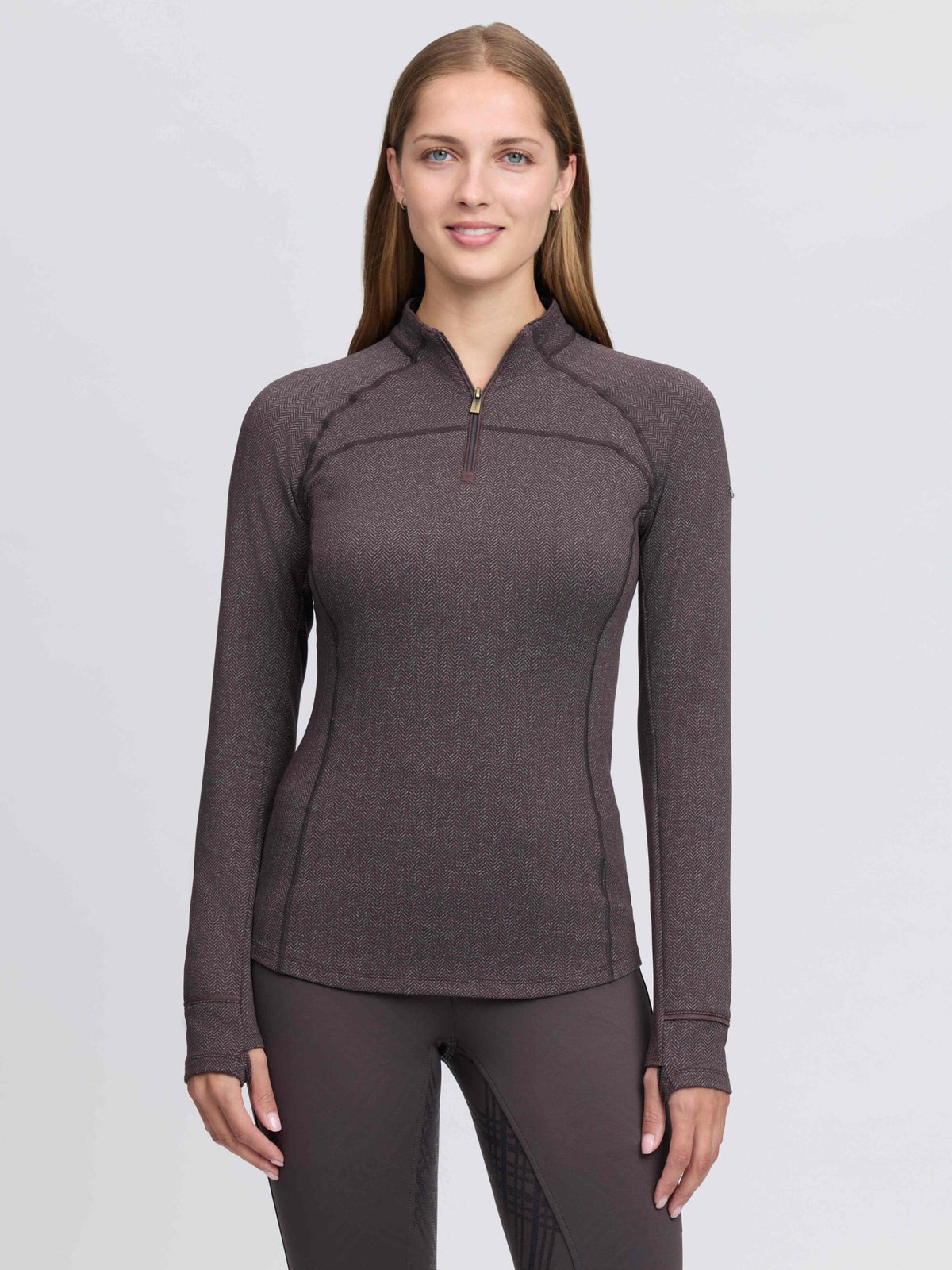LeMieux Heritage Herringbone Base Layer Cocoa - Nags Essentials