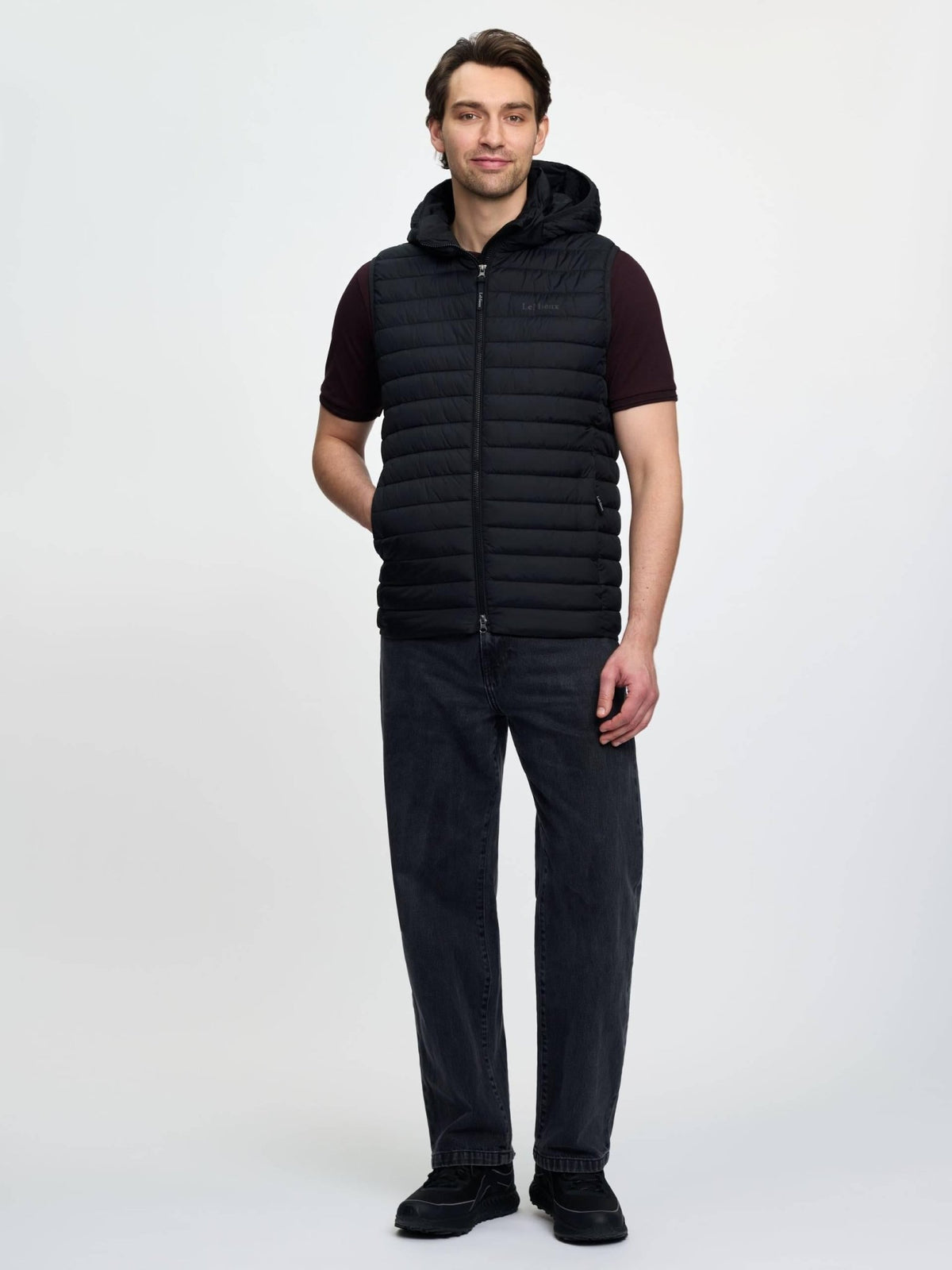 Lemieux Mens Hooded Puffer Gilet - Black - Nags Essentials