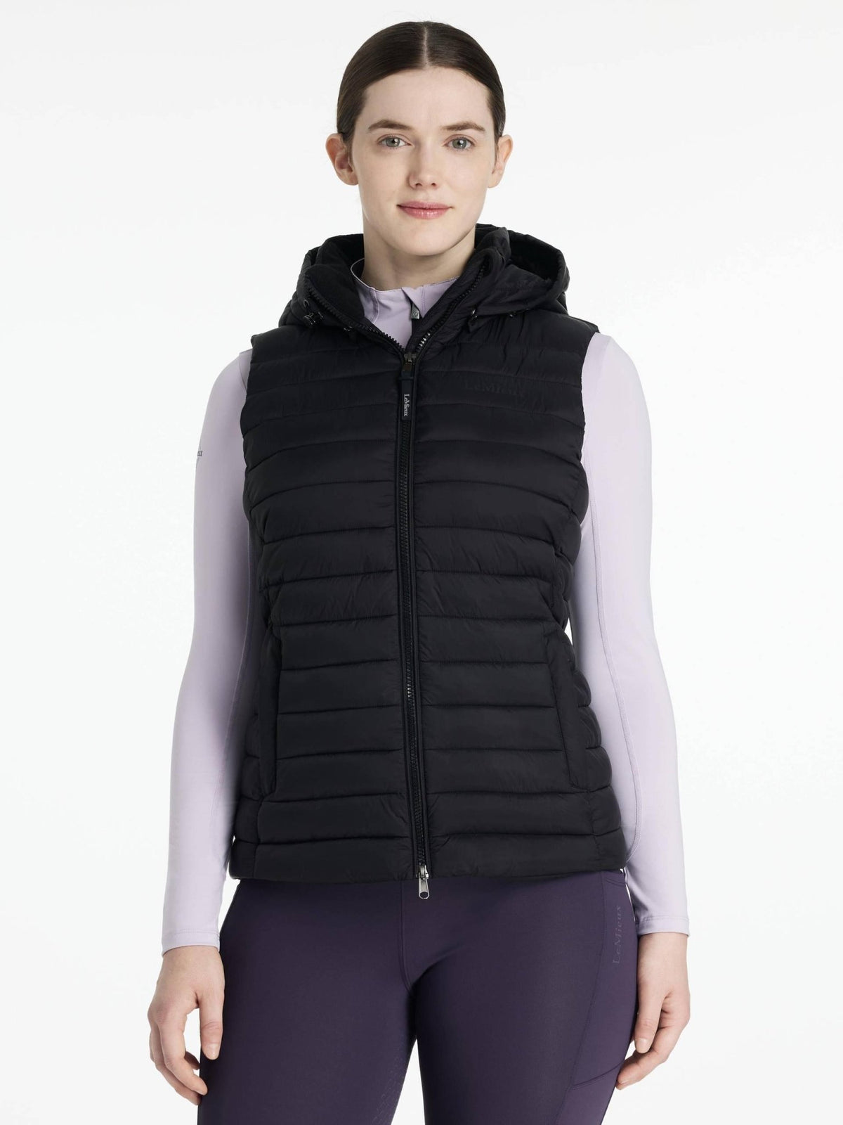 Lemieux Rose Hooded Puffer Gilet Black - Nags Essentials