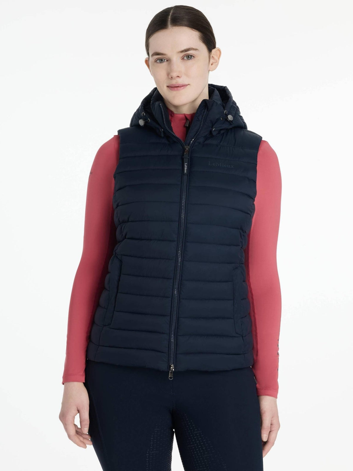 Lemieux Rose Hooded Puffer Gilet Black - Nags Essentials