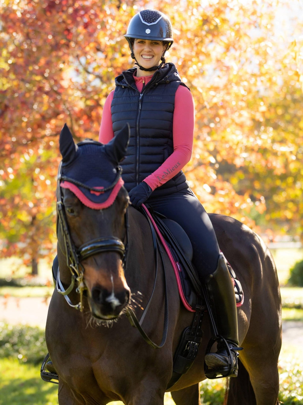 Lemieux Rose Hooded Puffer Gilet Black - Nags Essentials