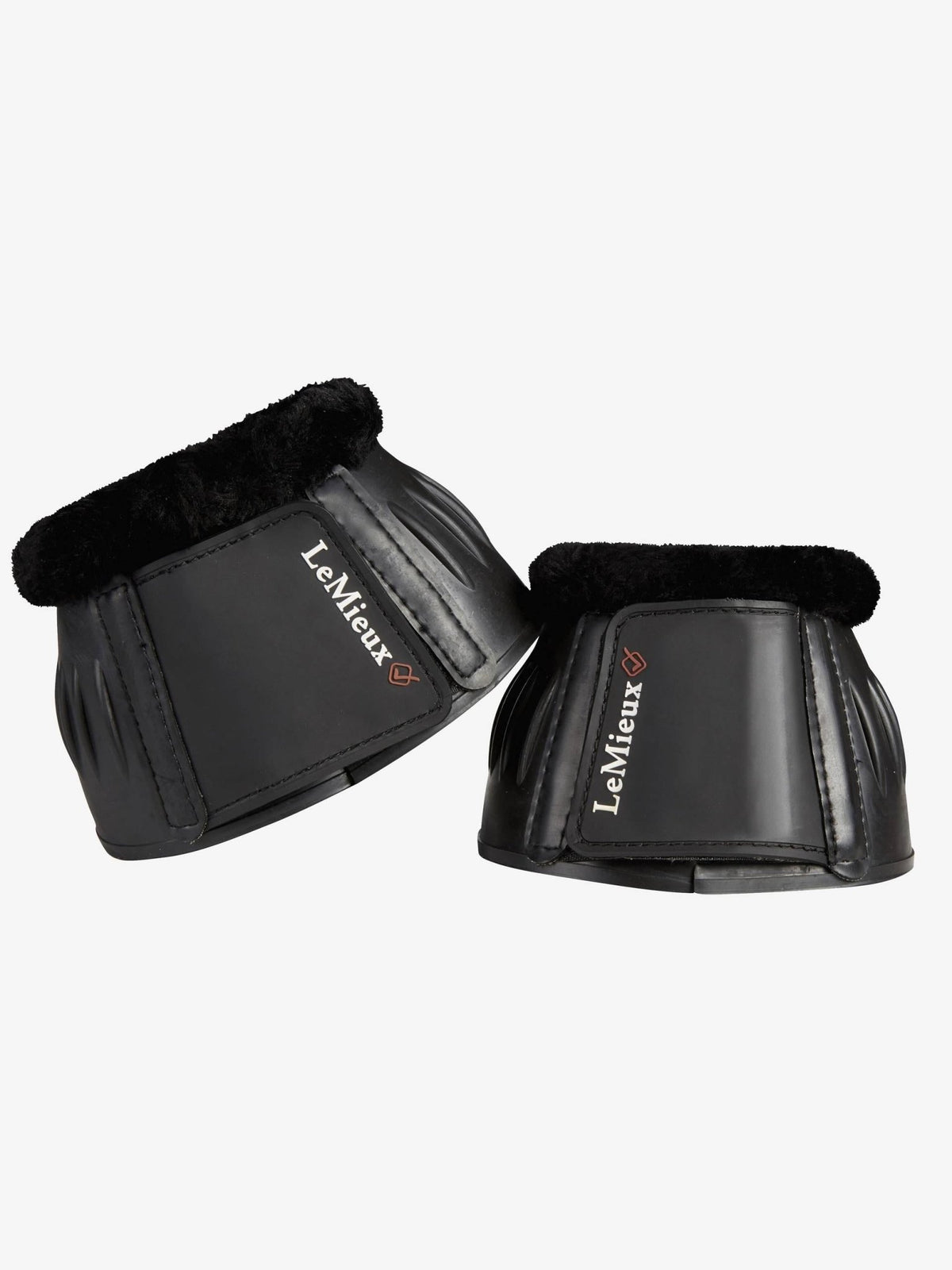 LeMieux Rubber Bell Boots with Fleece - Black - Nags Essentials
