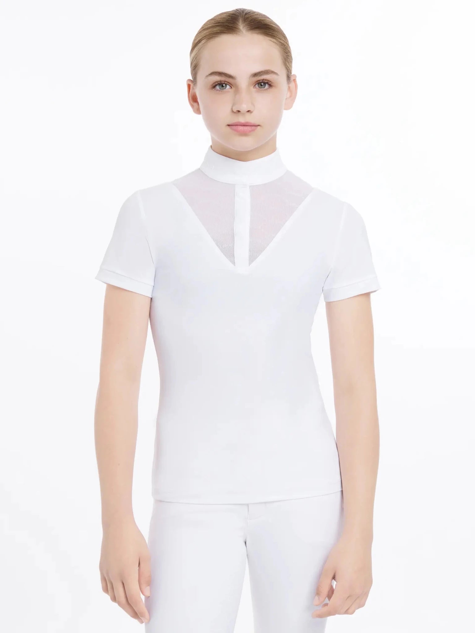 LeMieux Young Rider Eva Short Sleeve Show Shirt - White - Nags Essentials