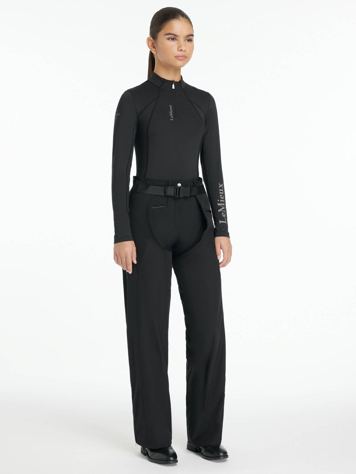 Lemieux Young Rider Stormwear Waterproof Chaps - Black - Nags Essentials