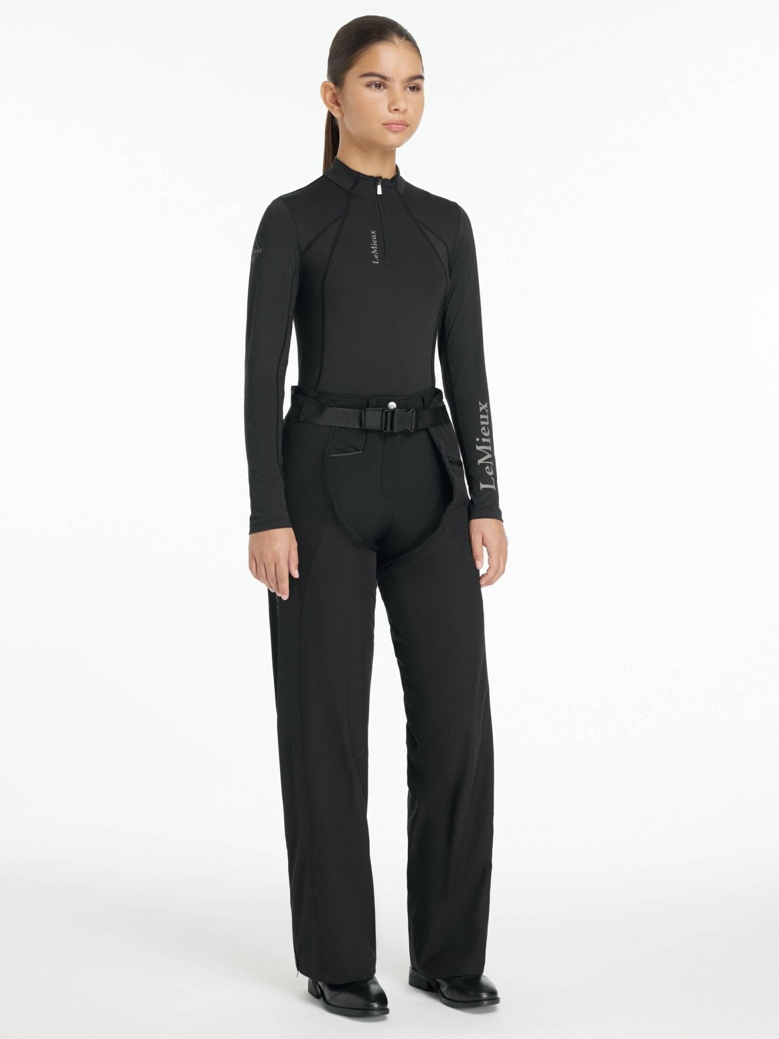 Lemieux Young Rider Stormwear Waterproof Chaps - Black - Nags Essentials